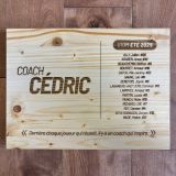 Planche cadeau souvenir pour entraineur sportif personnalisé coach sport et équipes sport enfants