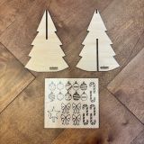 Sapin en bois pour enfants à colorier ou peindre