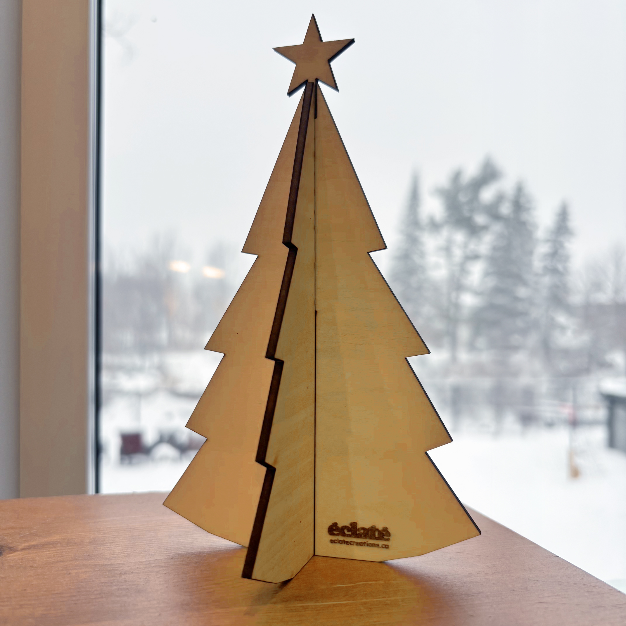 Sapin en bois pour enfants à colorier ou peindre