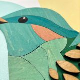 Mosaique cadre en bois colibri, espoir